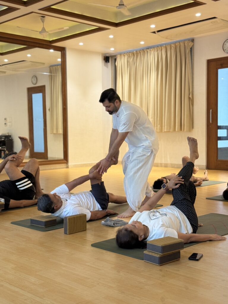 Group yoga classes in Juhu Mumbai with expert trainer for beginners